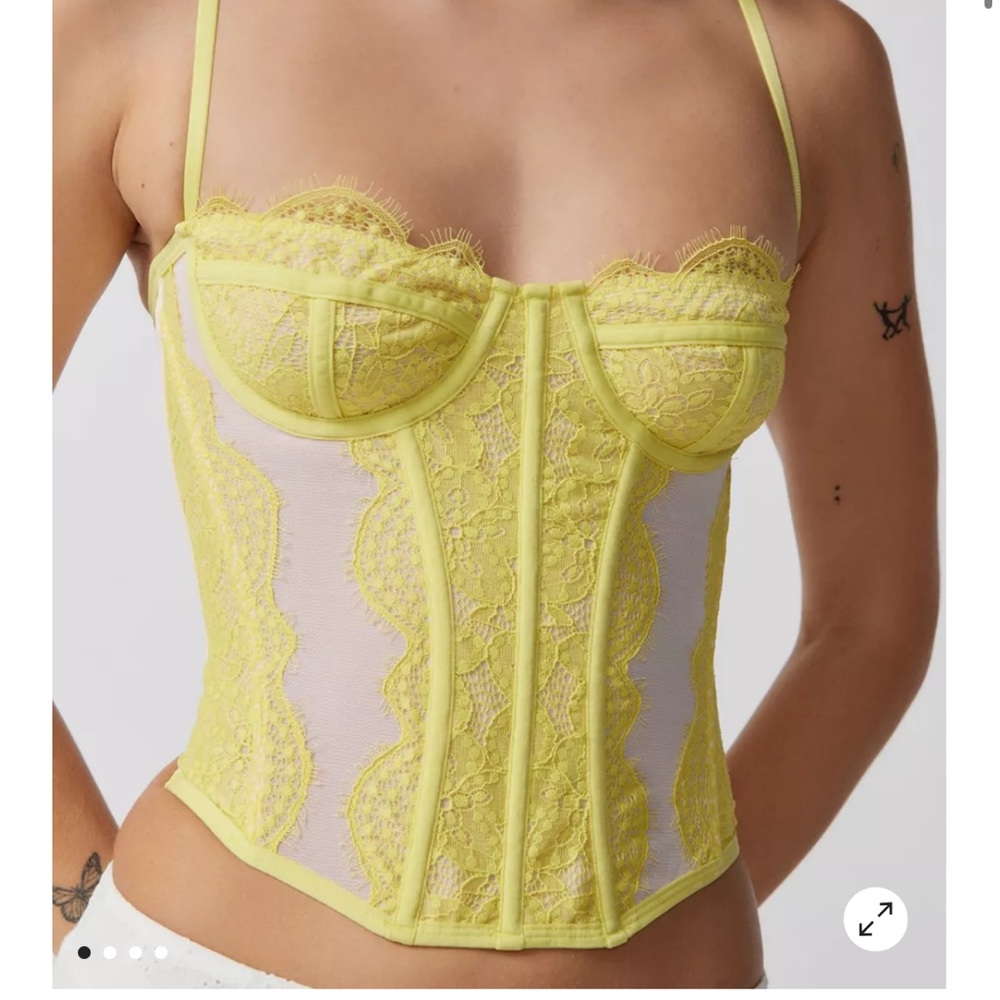 Urban outfitters yellow bustier top